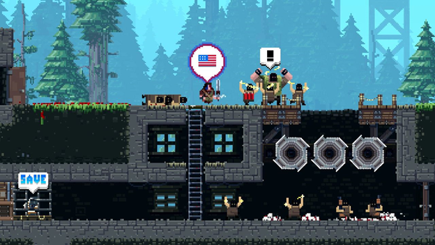 BROFORCE retro video game