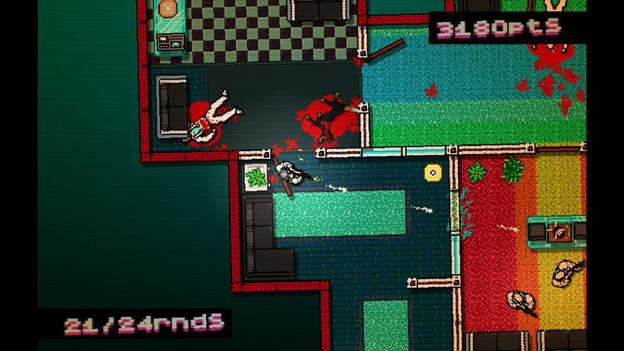 HOTLINE MIAMI retro video game